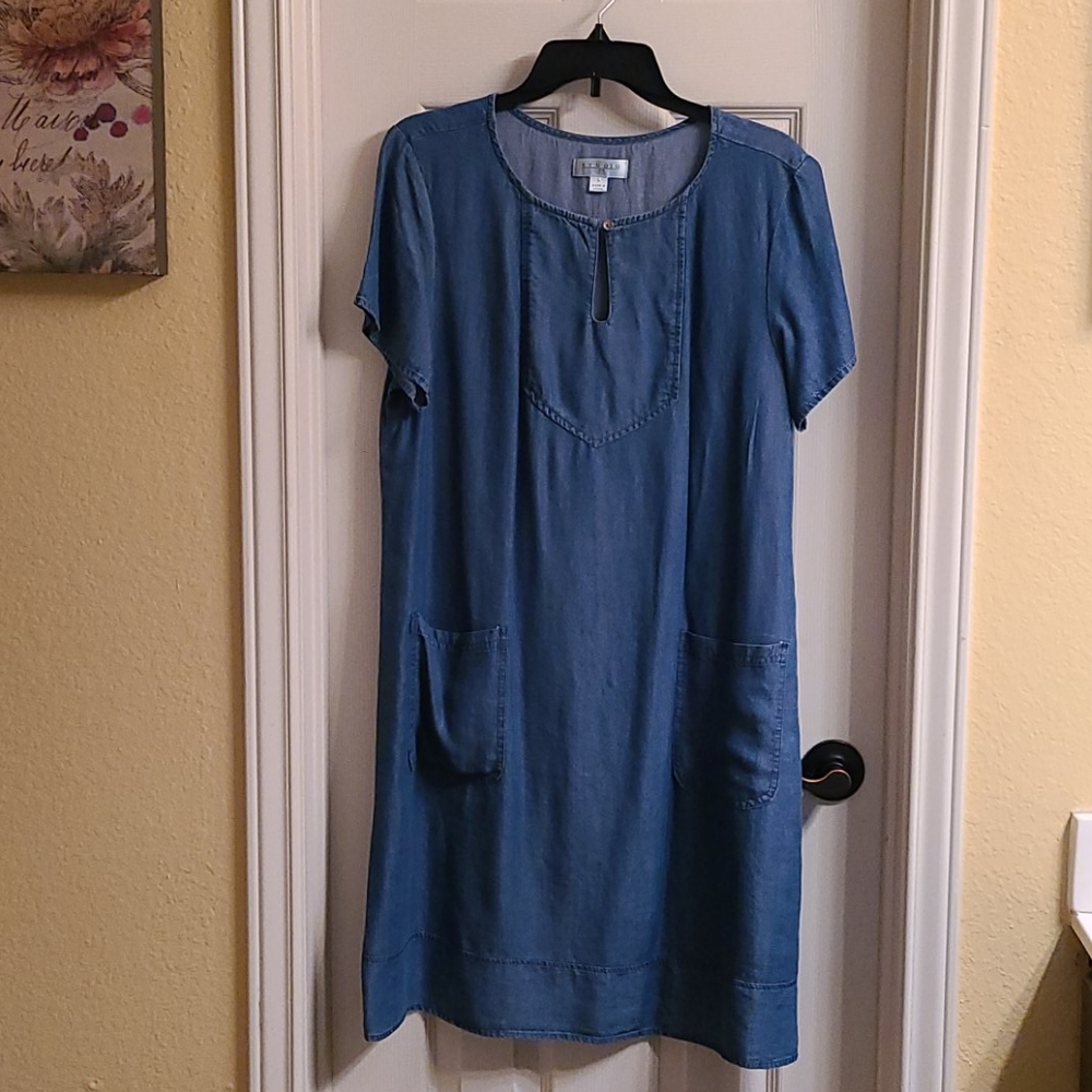 NWT Denim, Chambray, Short-Sleeved, Dress